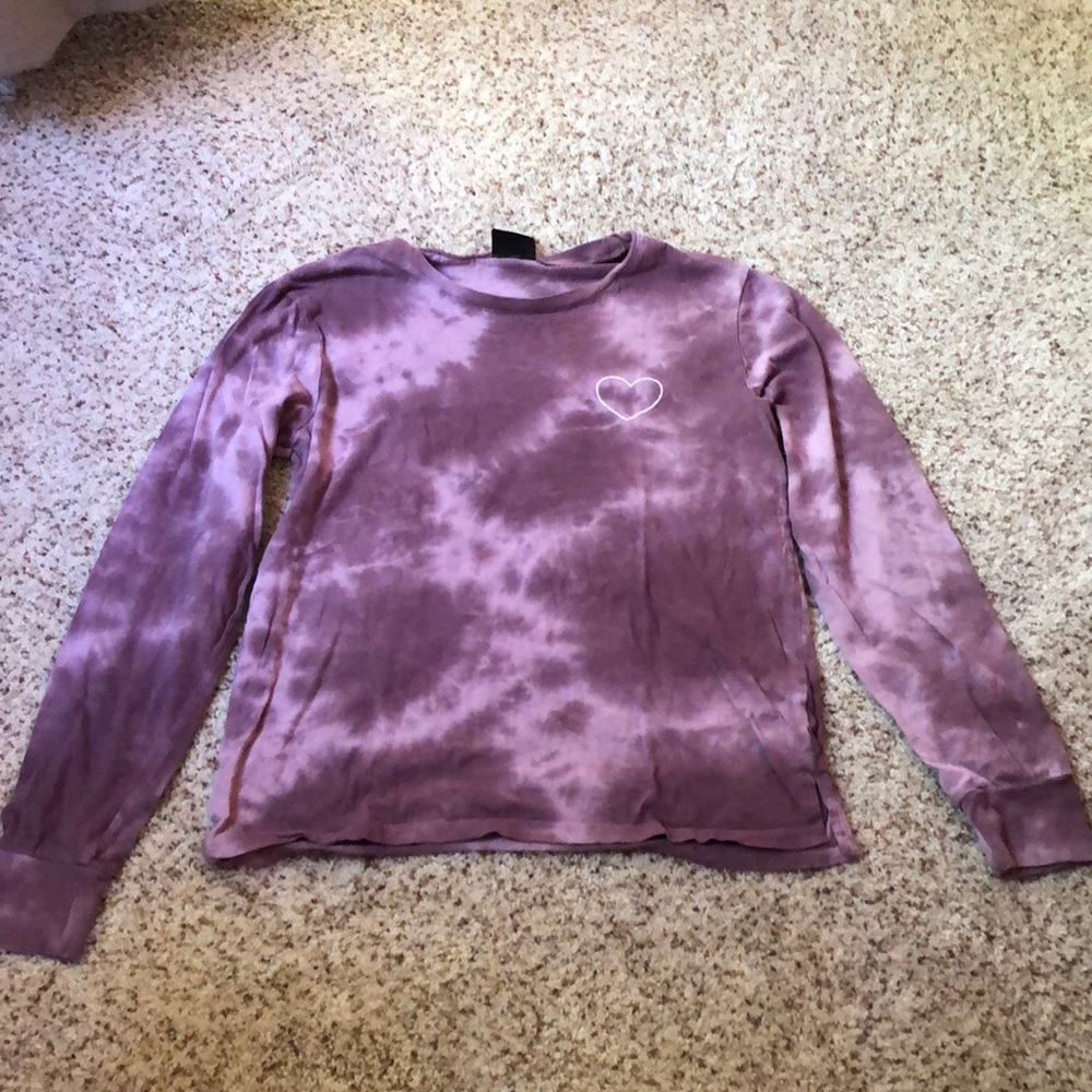 long sleeve tie-dye tee